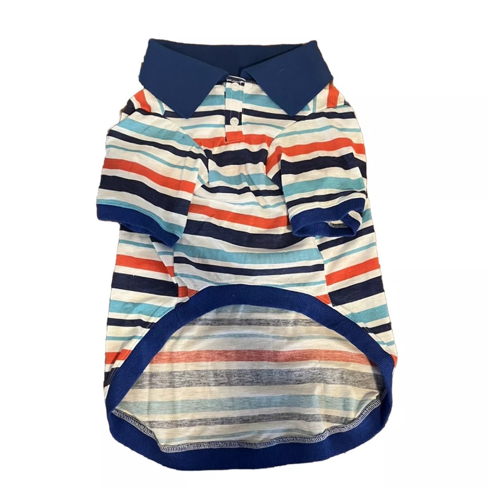 Frisco Pet Apparel Dog Polo Shirt Large Stripes